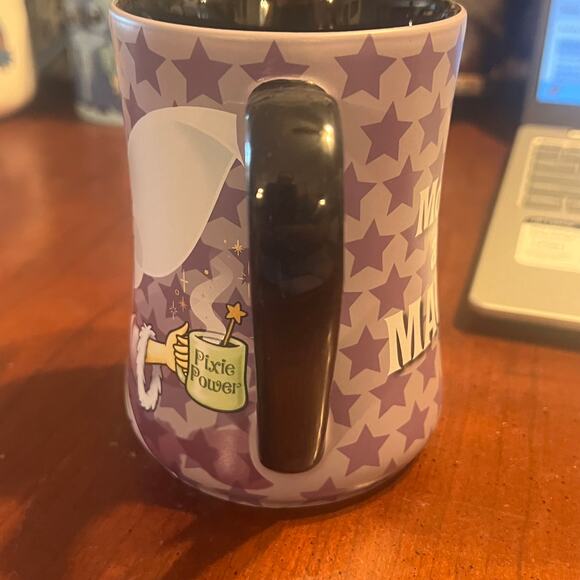 Tinker Bell "Mornings Aren't Magical" Purple Coffee Cup Mug DisneyLand Disney - Picture 6 of 7